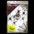 3oz 85g of Decorative Halloween Spider Webbing with 8 Black Spiders
