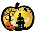 Wooden Light Up Pumpkin with Spooky Scene