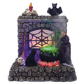 Light Up LED Halloween Witch Cauldron Scene with Smoke Effect