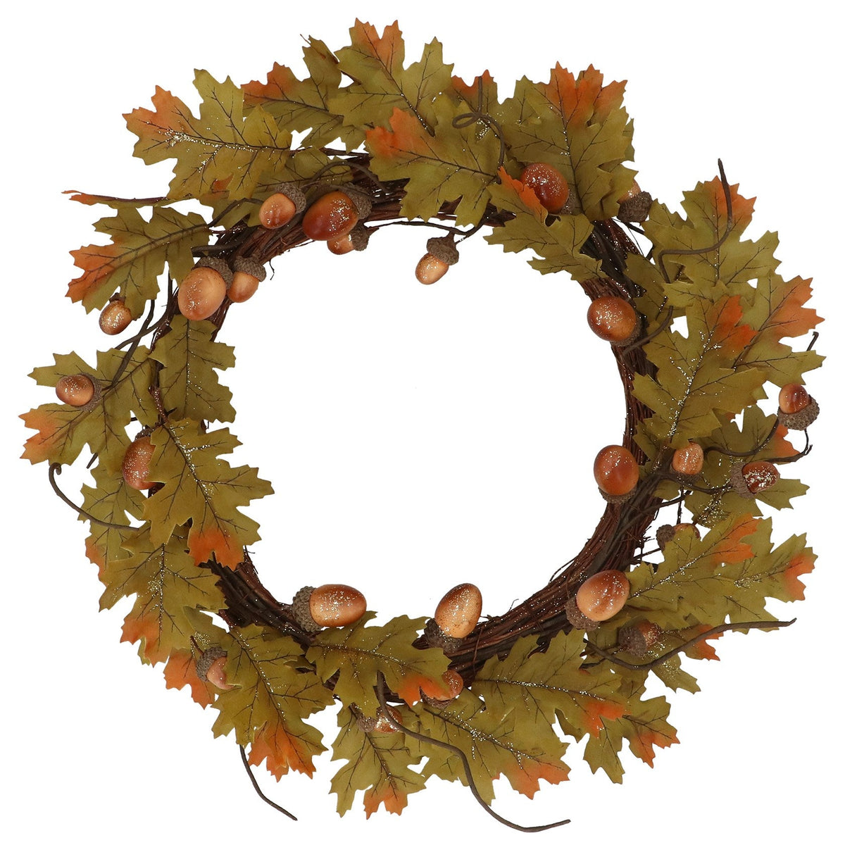 Gisela Graham Acorn and Oak Leaf Christmas Wreath