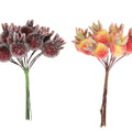 Gisela Graham - Red or Orange Frosted Rosehip Pick Bunch - 10cm Individual