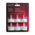 LED Plastic Battery Operated Tea-lights - Pack of 6