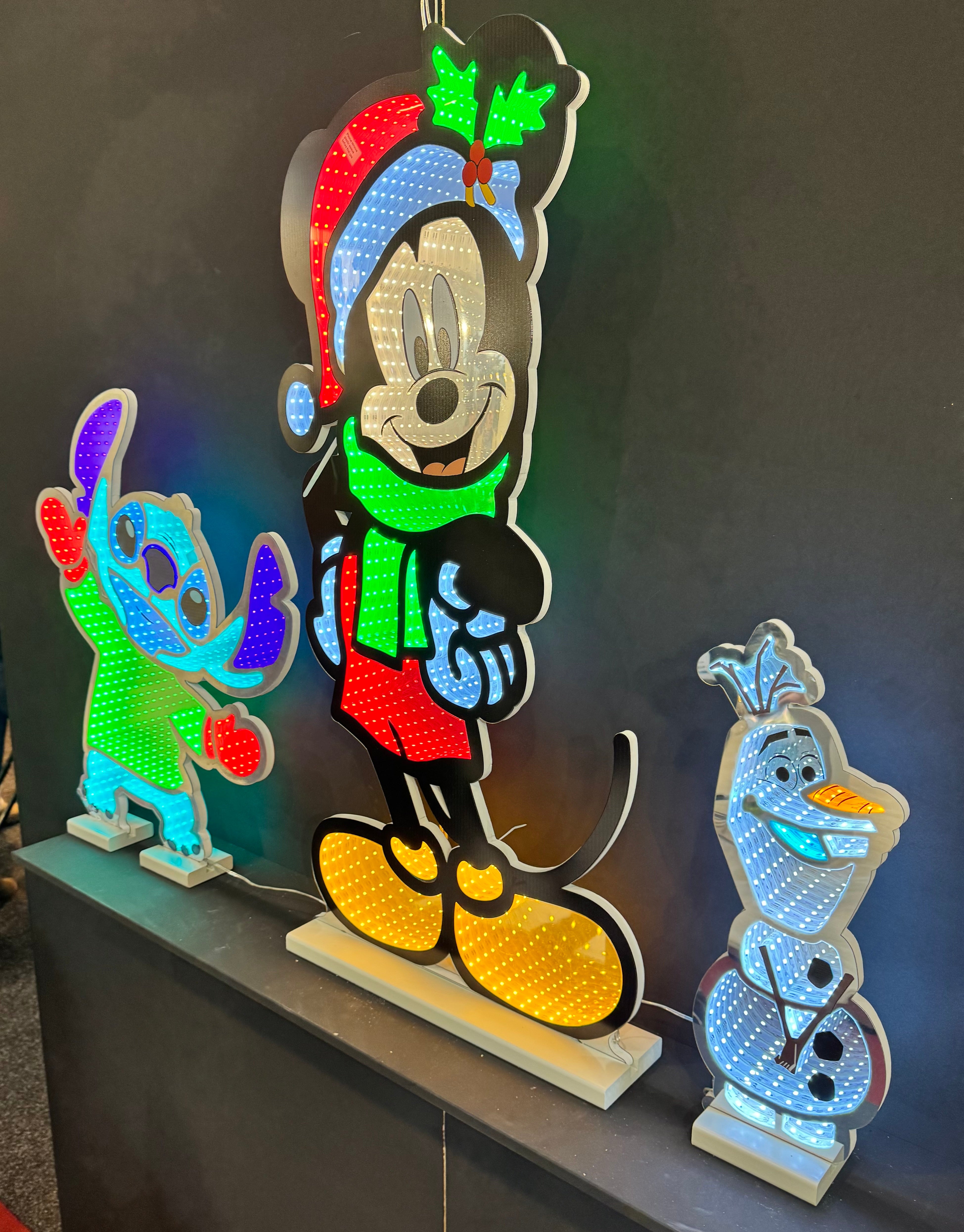 Disney Christmas Mickey Mouse Infinity Mirror Light 60cm