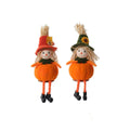 Harvest Polyester Scarecrow Shelf Sitter with Pumpkin Body