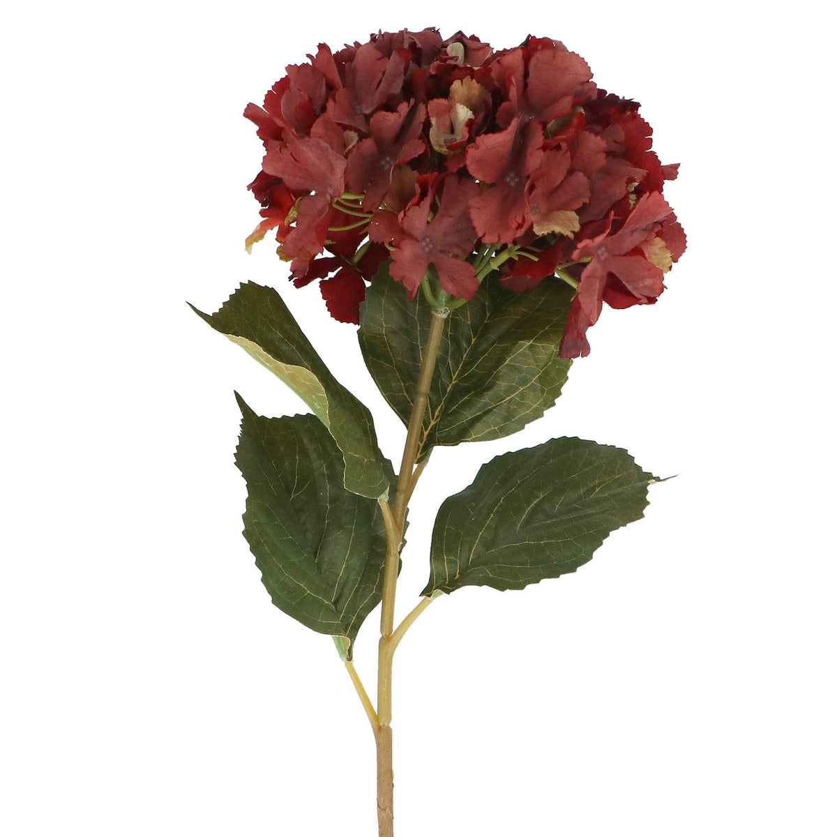Gisela Graham Antique Burgundy Hydrangea Stem - 84cm
