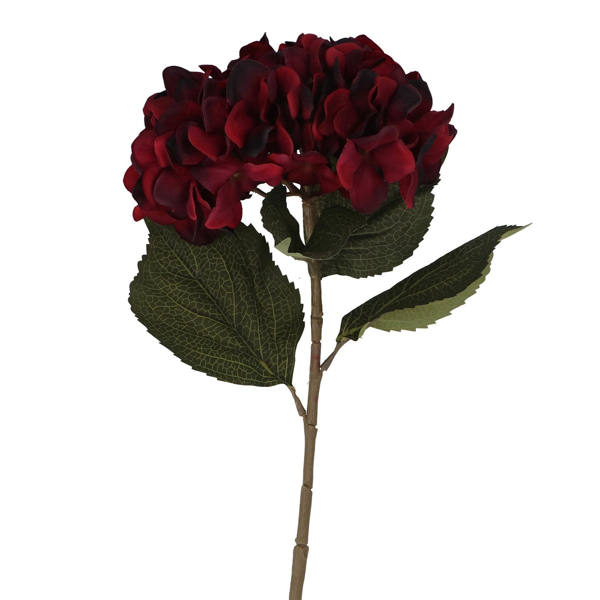 Gisela Graham - Antique Burgundy Giant Hydrangea Stem - 84cm
