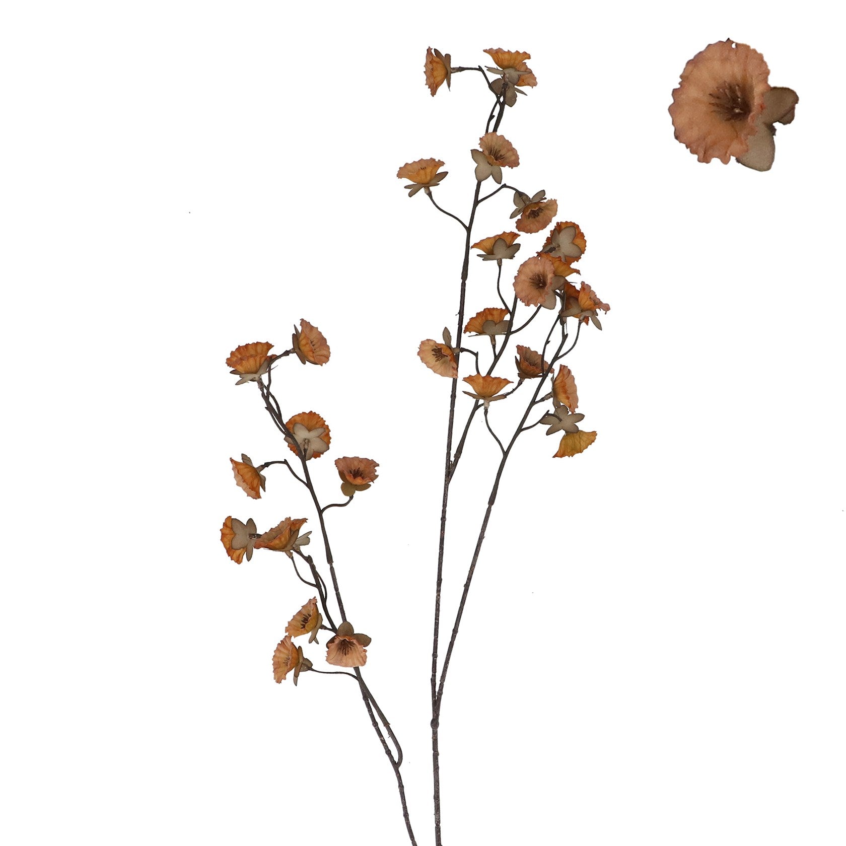 Gisela Graham - Antique Yellow Mini Morning Glory Spray - 79cm