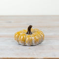 Halloween Yellow Pumpkin Ornament 11cm