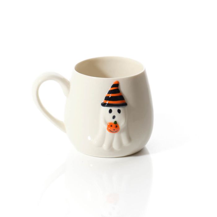 Spooktacular Embossed Mug With Ghost Stoneware Mug