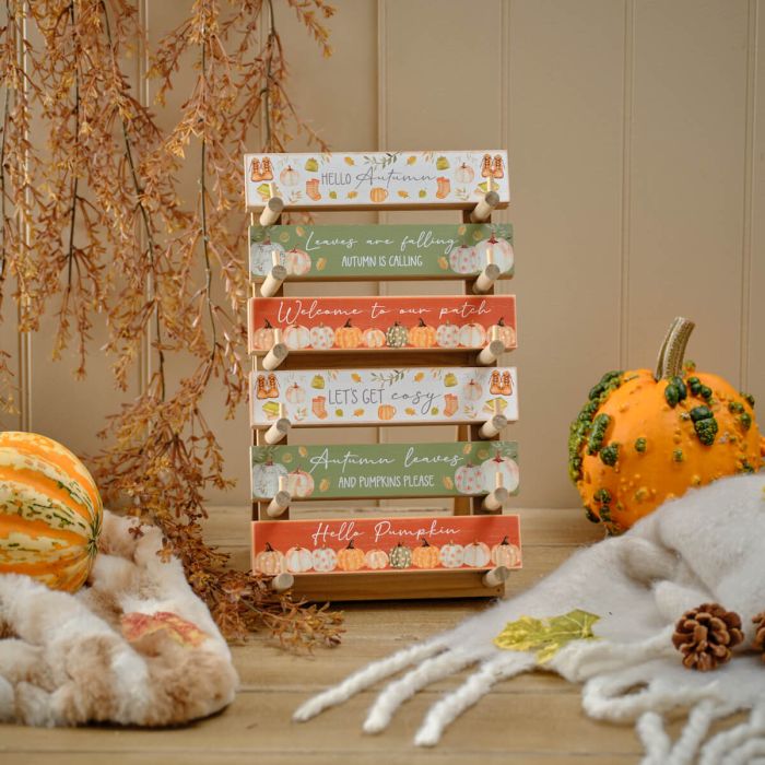 Harvest Pumpkin Tabletop Quote Block