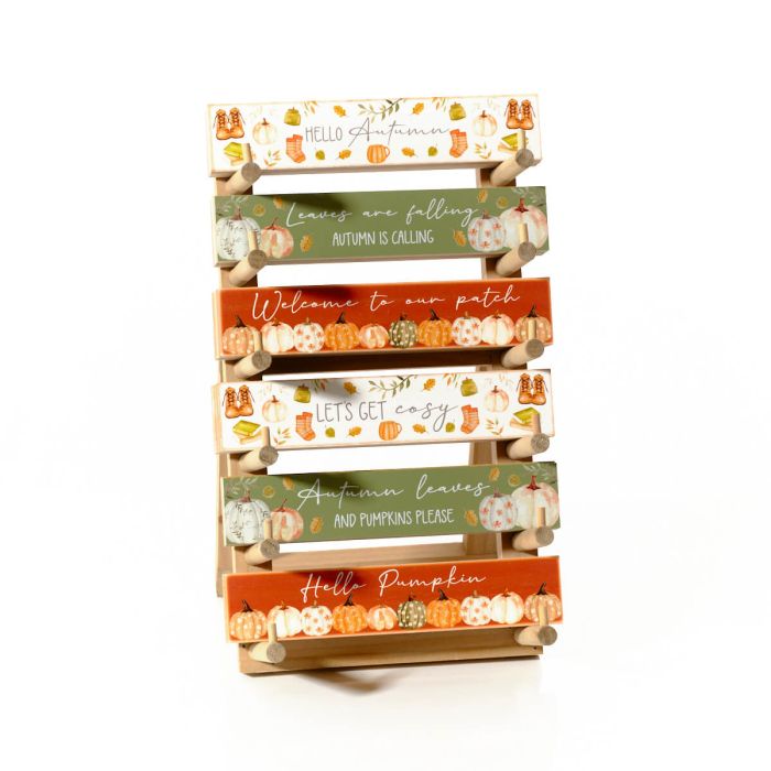 Harvest Pumpkin Tabletop Quote Block
