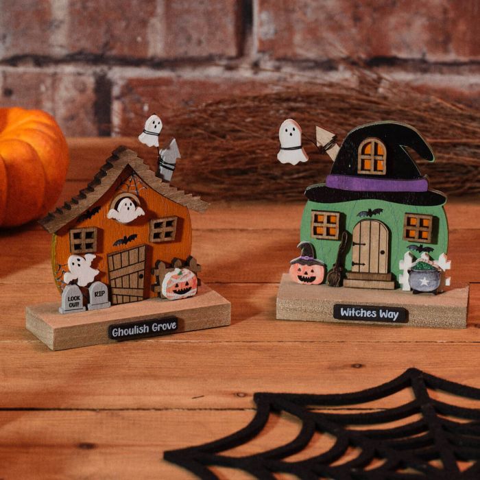 Spooktacular Spooky House Block Ornament