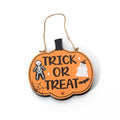Spooktacular Halloween Reversible Trick/ Out Of Treats Wooden Hanger