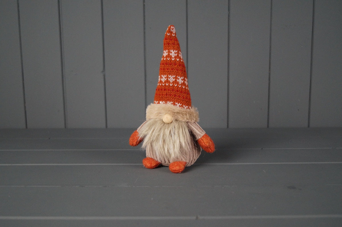Autumn Orange Fabric Gonk - 19cm