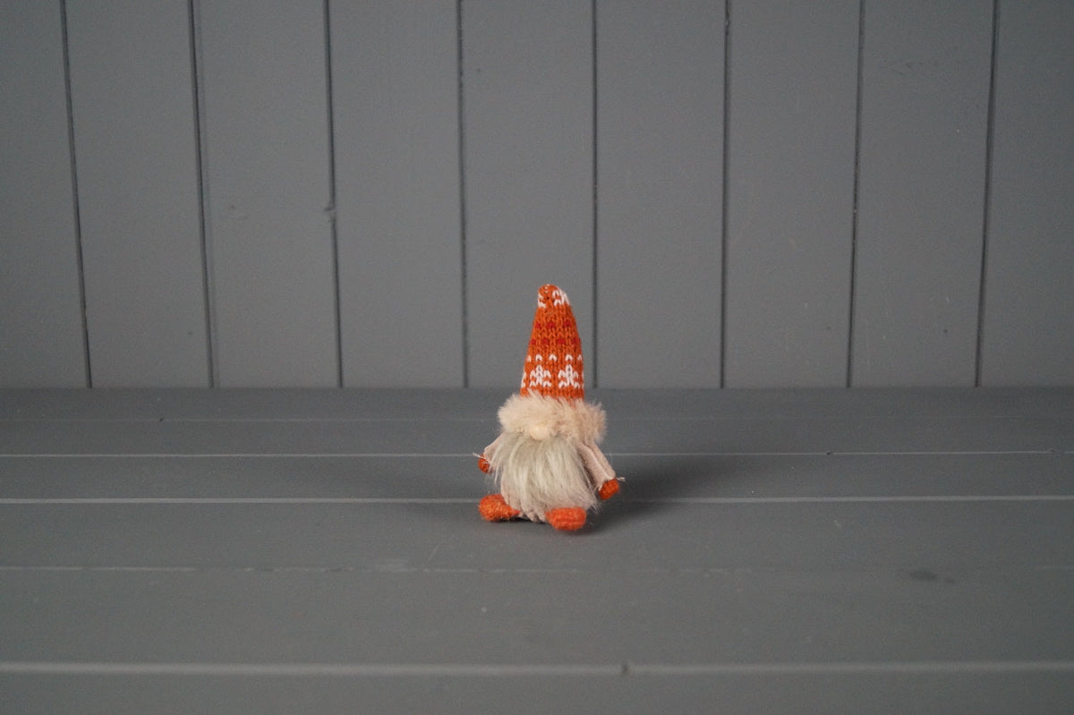 Small Autumn Orange Fabric Gonk - 11cm