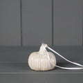 Small Hanging White Ceramic Pumpkin - 5.5cm