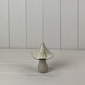 Beige Mottle Ceramic Mushroom Toadstool Ornament - 11.5cm