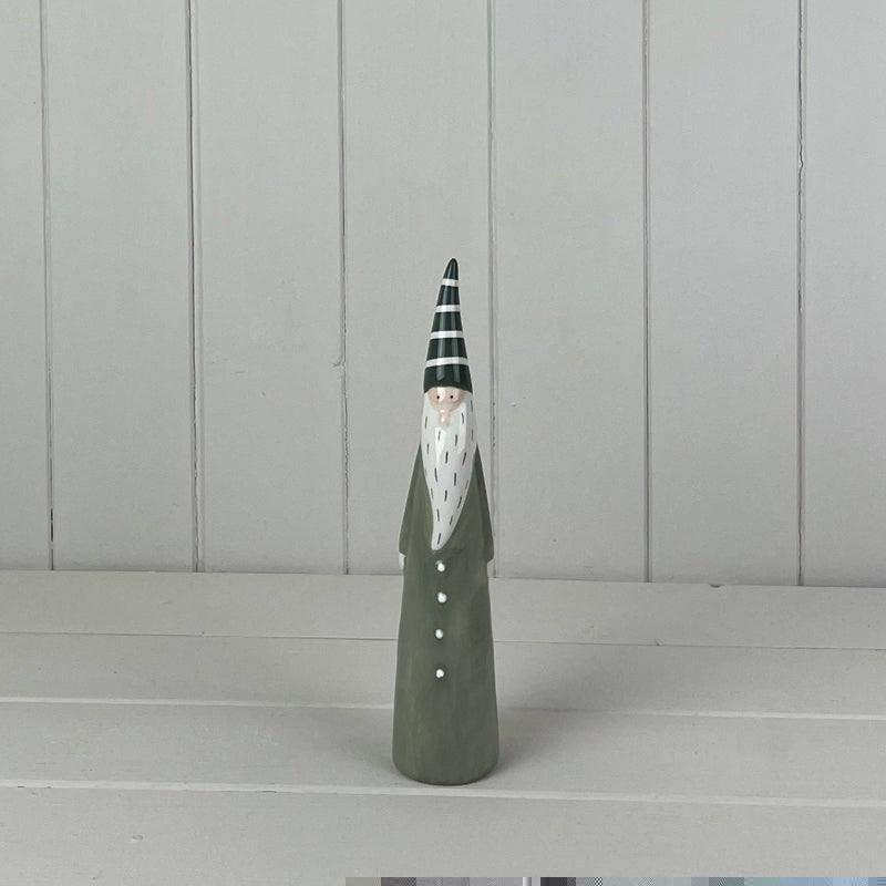 Light Green and White Ceramic Gonk Decoration - 22.2cm