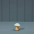 Teal Blue Ceramic Brown Toadstool Mushroom - 6.5cm