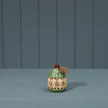 Green Patterned Ceramic Pumpkin Ornament - 10.5cm