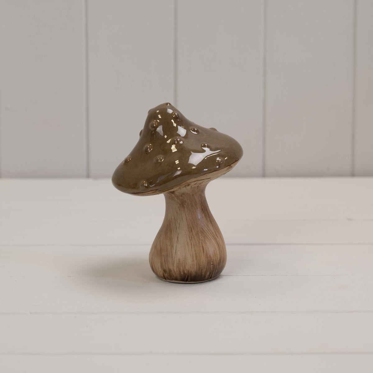 Brown Ceramic Mushroom - 13.5cm