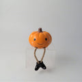 Halloween Ceramic Pumpkin with Long Legs & Smiley Face