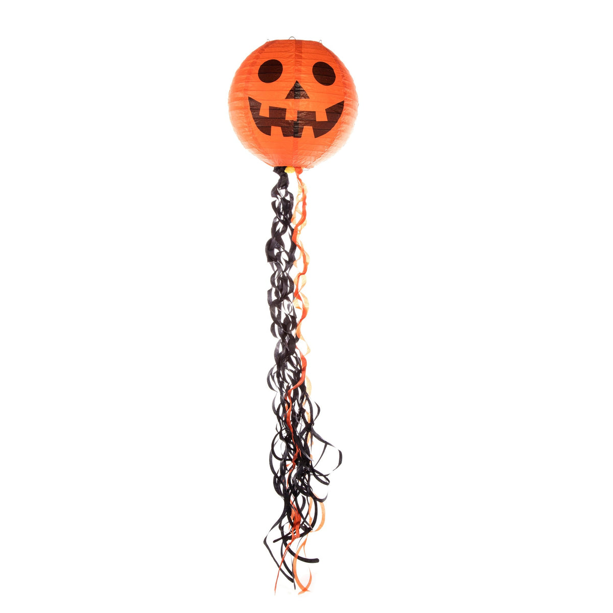 Premier Halloween Light Up Pumpkin Paper Lantern with Tassel - 50cm
