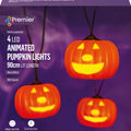 Premier Pumpkin Light String with Moving Face Projection Inside and Timer Battery Operated