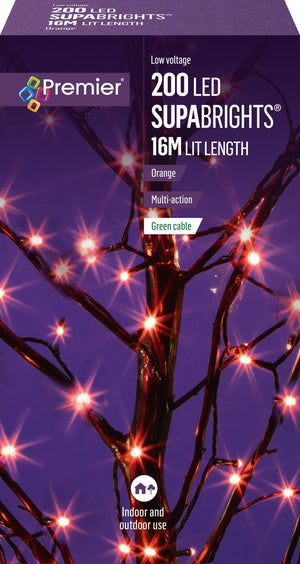 200 LED Multi-Action Supabrights Orange