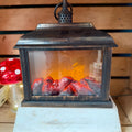 Special Offer Brush Effect Fireplace Lantern - Battery Operated