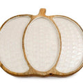 White Wooden Pumpkin Platter
