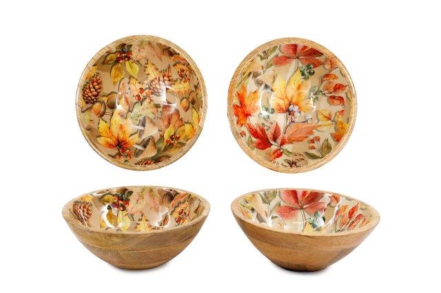Autumn Floral Enamel Bowl 17.5cm