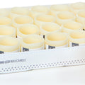 Battery Operated Cream Flicker Wax Candle with Amber LED
