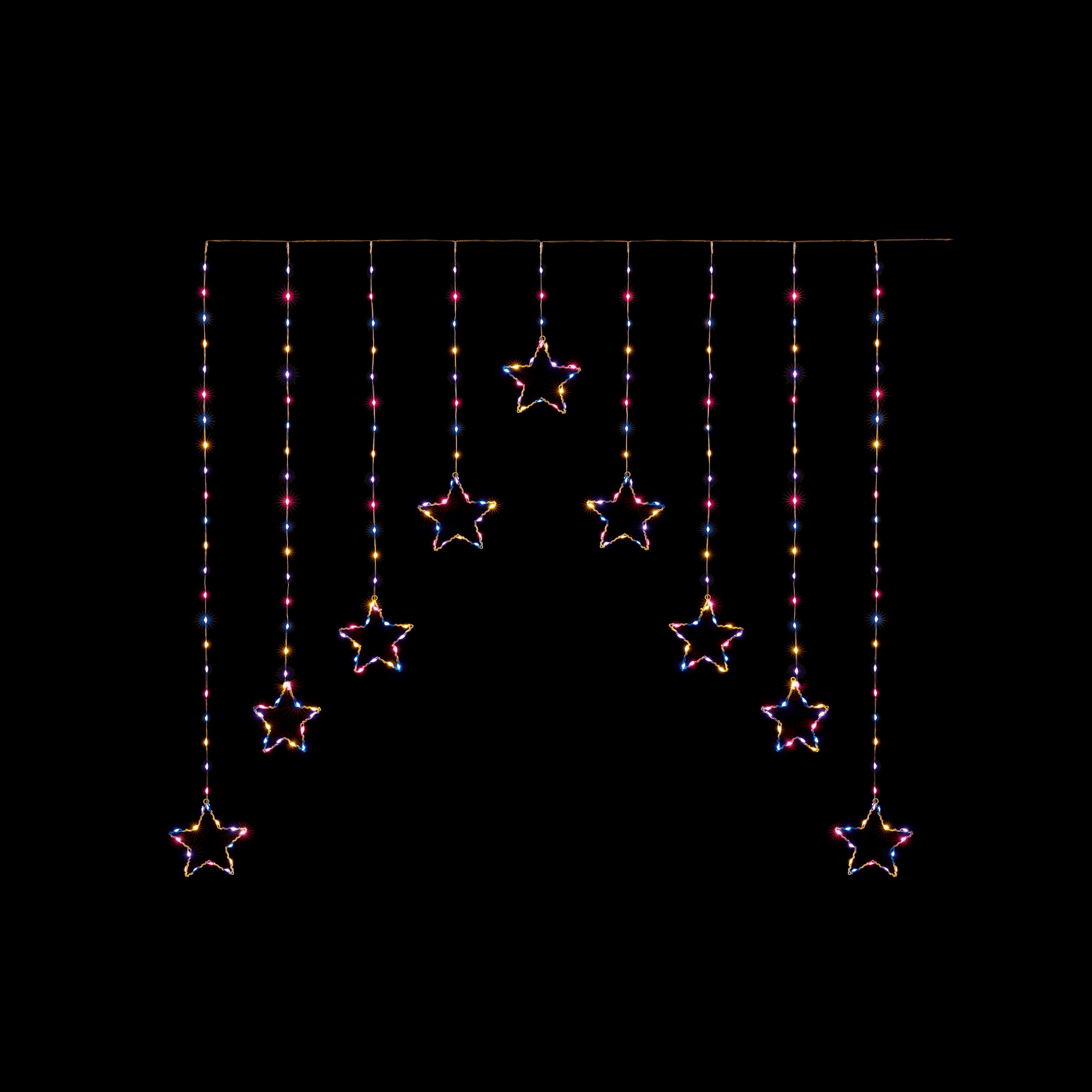 Premier Flexibright Star Curtain Light with 258 Rainbow LEDs 1.2x1.2m
