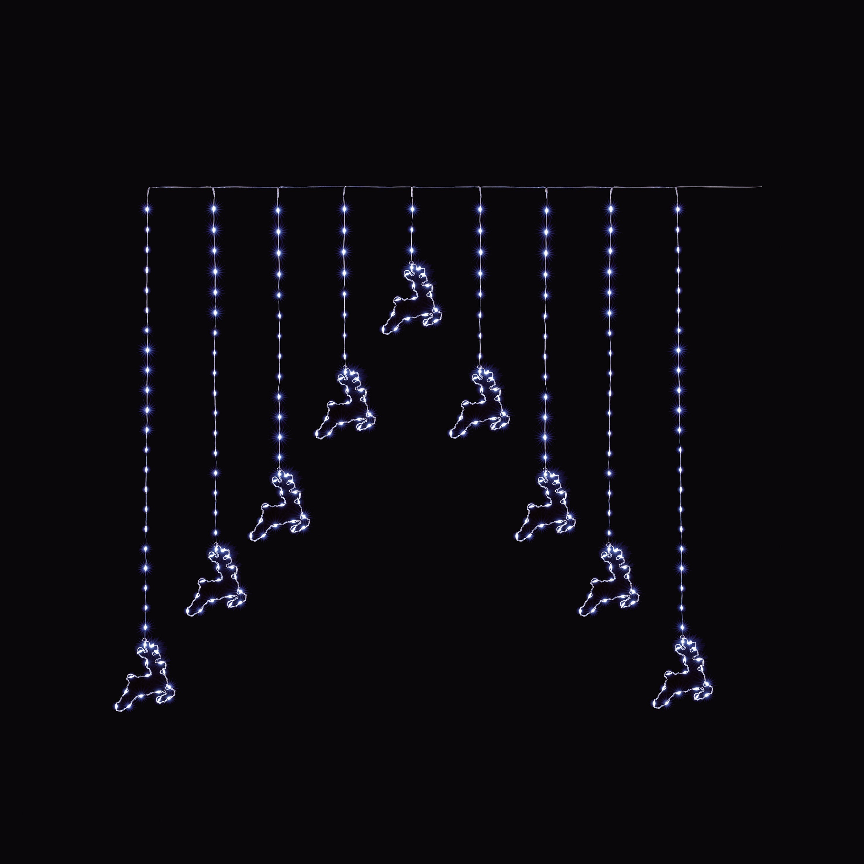 Premier Flexible Reindeer Curtain with 276 White LEDs 1.2x1.2m