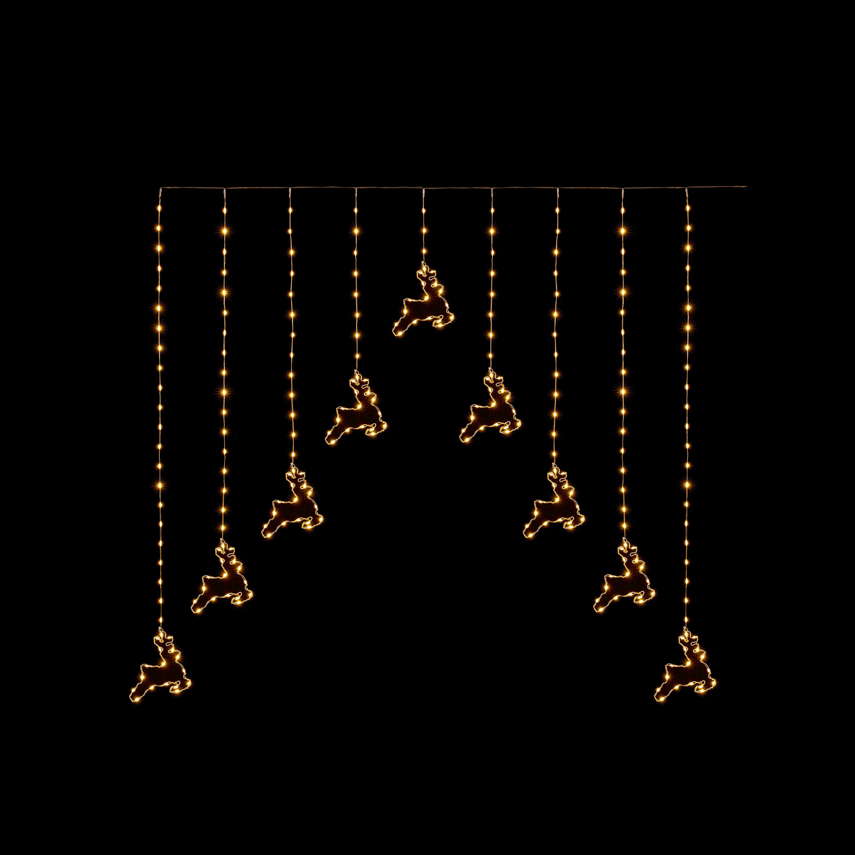 Premier Flexible Reindeer Curtain with 276 Warm White LEDs 1.2x1.2m