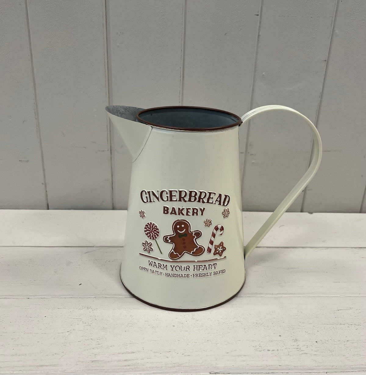 Cream Zinc 'Gingerbread Bakery' Jug