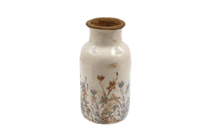 Autumnal Floral Ceramic Vase 25.5cm