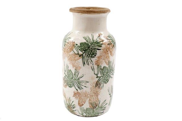 Autumnal Pinecone Patterned Vase 25cm