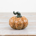 Halloween Porcelain Pumpkin with Twisted Top 12cm