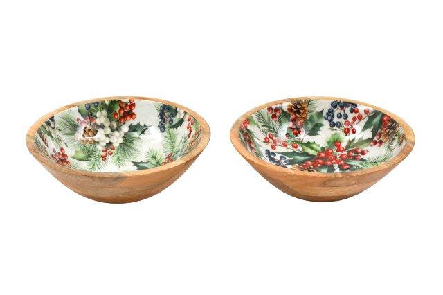 Christmas Berry Enamel Bowl 25cm