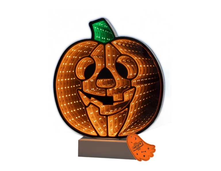 LED Battery Operated Infinity Light Pumpkin - 25cm