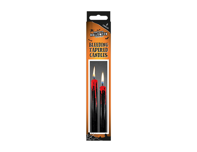 Halloween Bleeding Tapered Candles - Pack of 2