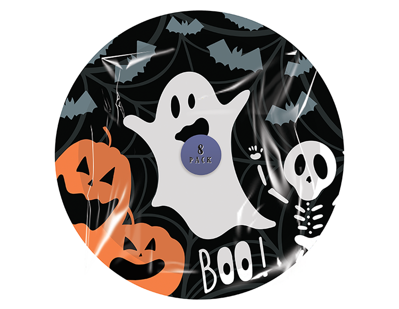 Halloween Paper Plates 22.5cm - Pack of 8