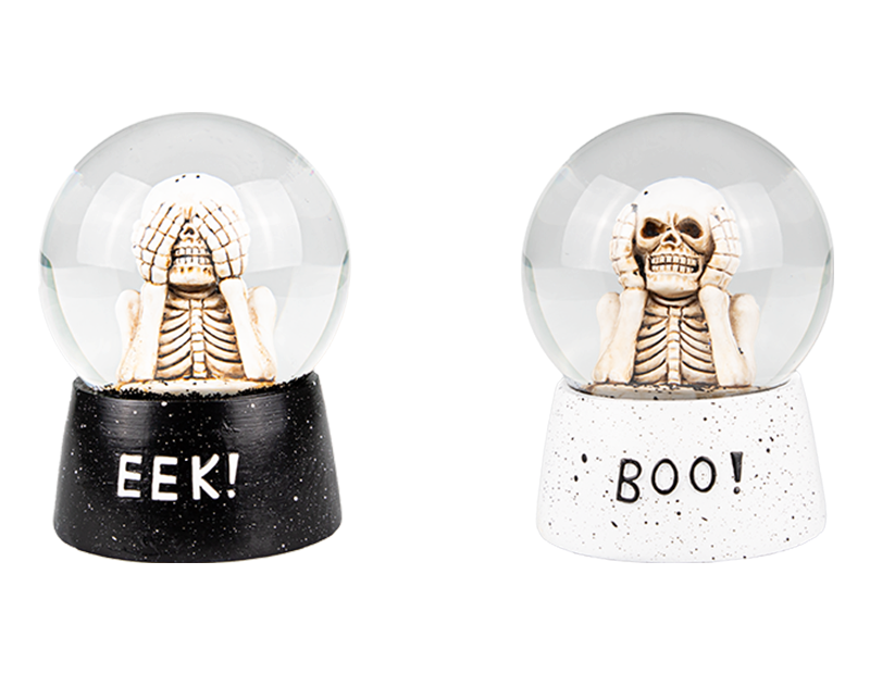 Halloween Skeleton Snow Globe 13cm