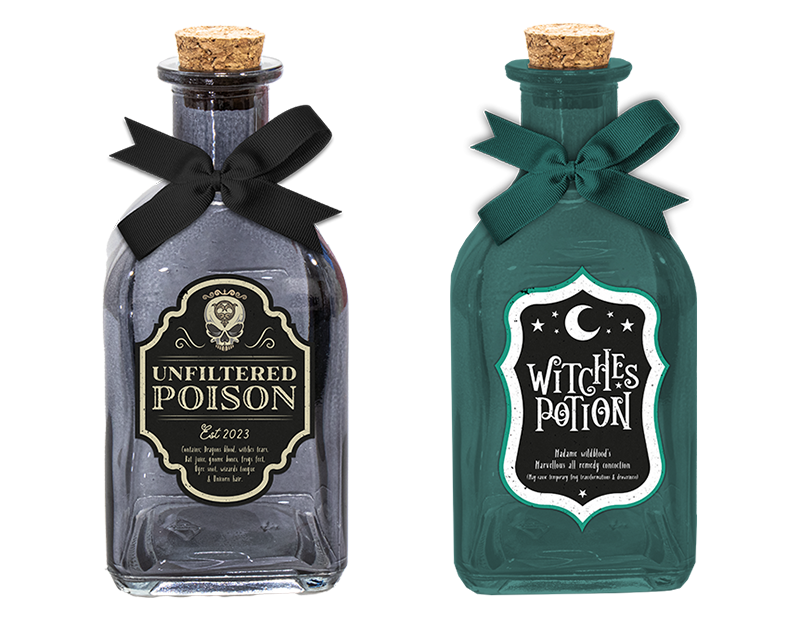 Halloween Glass Decorative Potion Bottle