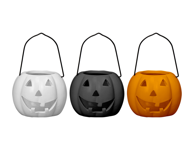 Halloween Pumpkin Tealight Holder with Handle