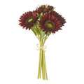 Red Sunflower Artificial Flower Bunch