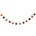 Metal Halloween Black & Orange Pumpkin Bell Garland - 100cm