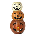 Orange Metal Light-Up Pumpkin Stack